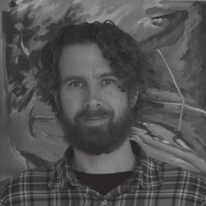 Greyscale headshot of Michael Fazackerley