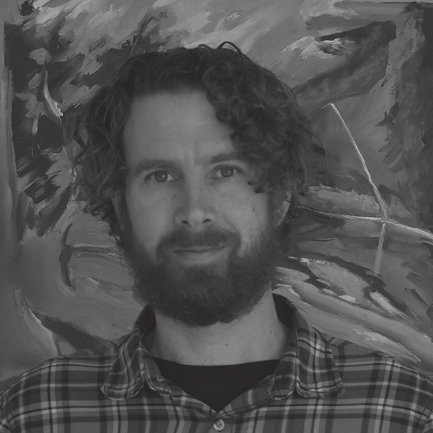 Greyscale headshot of Michael Fazackerley