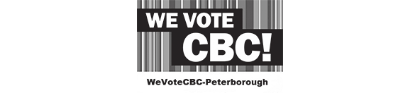 We Vote CBC Peterborough logo