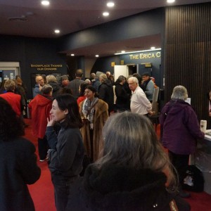 Crowd gathering in the Showplace Lobby