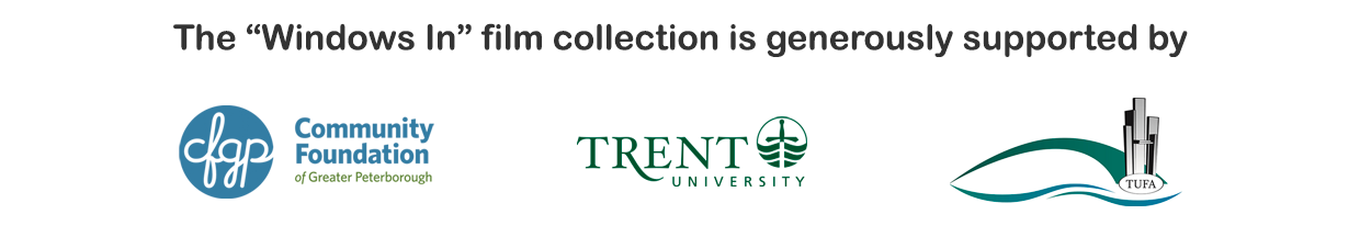 Windows In sponsor banner featuring support from the Community Foundation of Greater Peterborough, Trent University, and the Trent University Faculty Association
